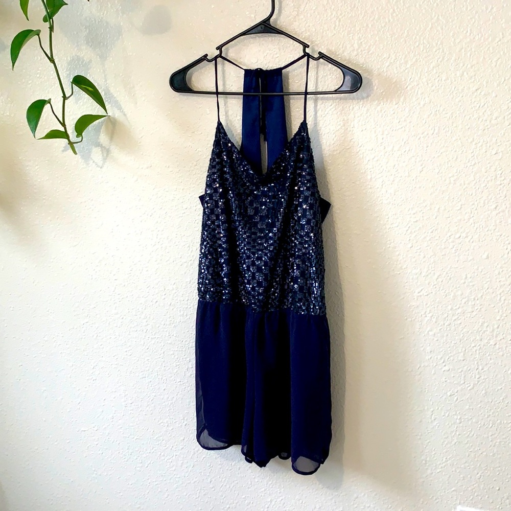 Navy blue romper